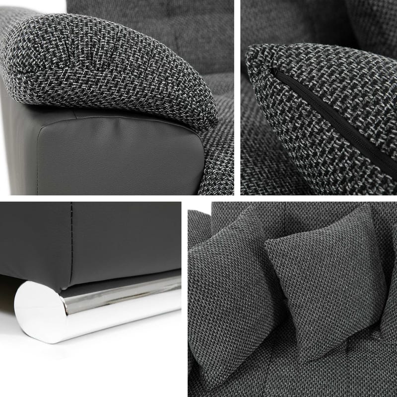 Dynir Bäddsoffa med Divan och Schäslong 5-sits - Blå - Möbler - Vardagsrum - Bäddsoffor - U bäddsoffa