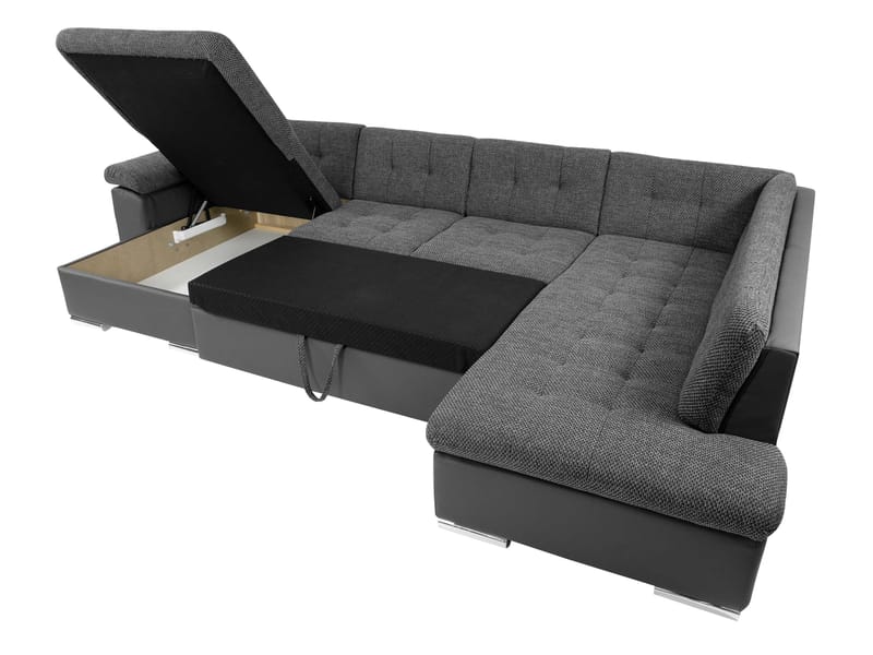 Dynir Bäddsoffa med Divan och Schäslong 5-sits - Blå - Möbler - Vardagsrum - Bäddsoffor - U bäddsoffa
