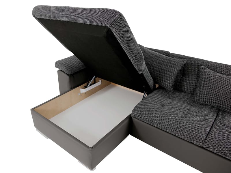 Dynir Bäddsoffa med Divan och Schäslong 5-sits - Blå - Möbler - Vardagsrum - Bäddsoffor - U bäddsoffa
