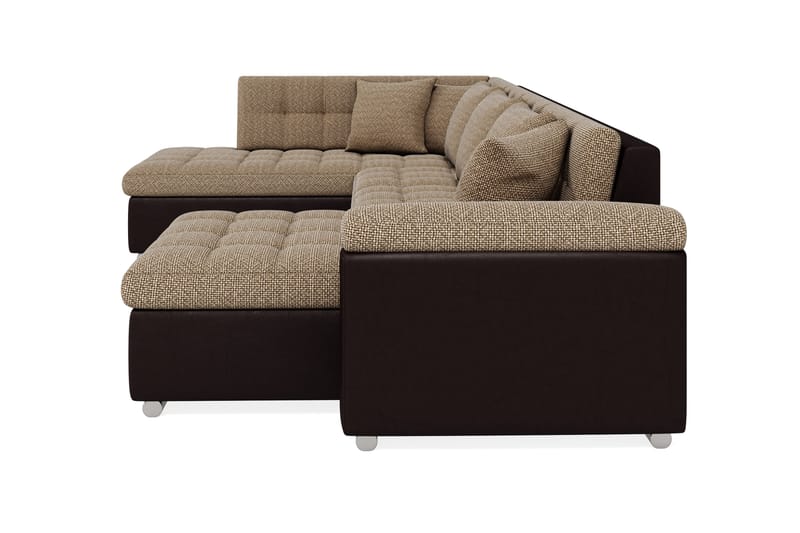 Dynir Hörnbäddsoffa Divan med Förvaring Höger - Beige/Brun - Möbler - Vardagsrum - Bäddsoffor - U bäddsoffa