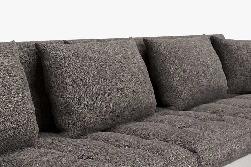 Dynir Hörnbäddsoffa Divan med Förvaring Höger - Vit/Ljusgrå - Möbler - Vardagsrum - Bäddsoffor - U bäddsoffa