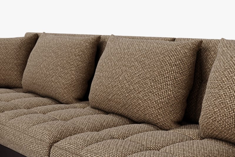 Dynir Stor Hörnbäddsoffa Divan med Förvaring Vänster 350 cm Bred - Beige / Brun - Möbler - Vardagsrum - Bäddsoffor - U bäddsoffa