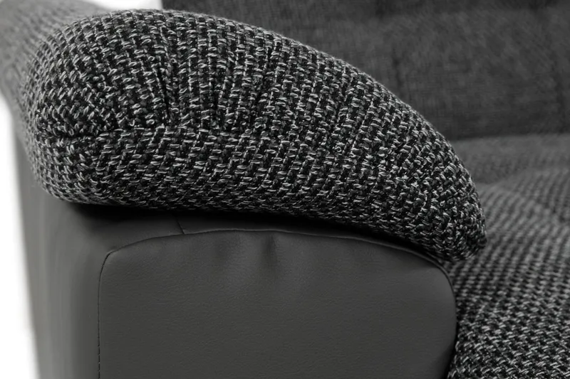 Dynir Stor Hörnbäddsoffa Divan med Förvaring Vänster - Grå / Svart - Möbler - Vardagsrum - Bäddsoffor - U bäddsoffa