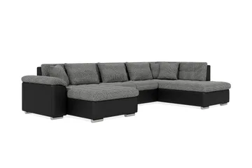 Dynir Stor Hörnbäddsoffa Divan med Förvaring Vänster - Grå / Svart - Möbler - Vardagsrum - Bäddsoffor - U bäddsoffa