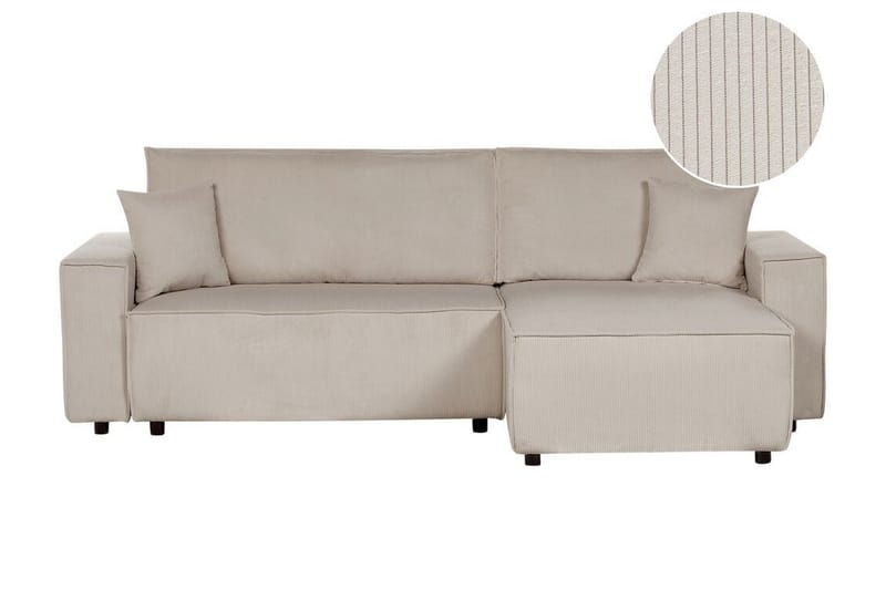 Dyshawn Hörnbäddsoffa 2-sits - Beige/Svart - Möbler - Vardagsrum - Bäddsoffor