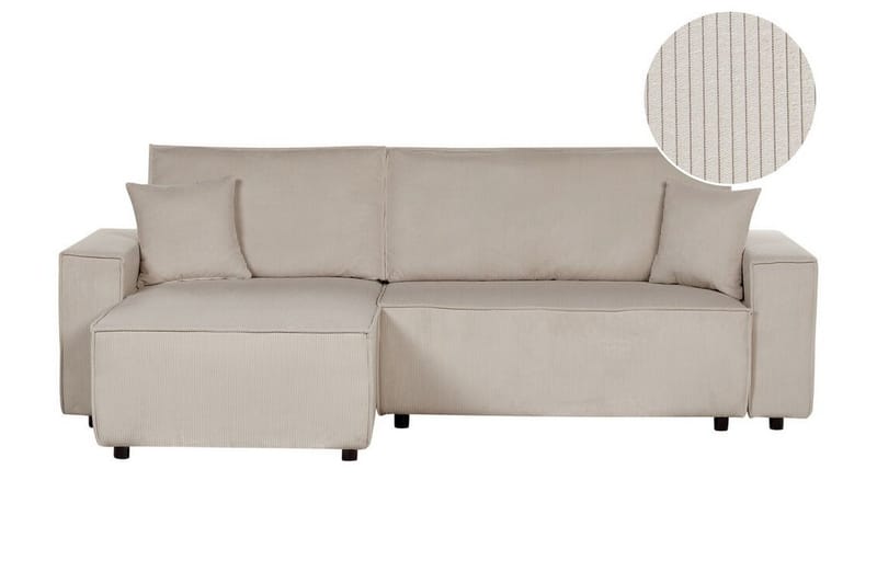 Dyshawn Hörnbäddsoffa 2-sits - Beige/Svart - Möbler - Vardagsrum - Bäddsoffor