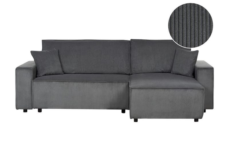 Dyshawn Hörnbäddsoffa 2-sits - Grå/Svart - Möbler - Vardagsrum - Bäddsoffor - Hörnbäddsoffa