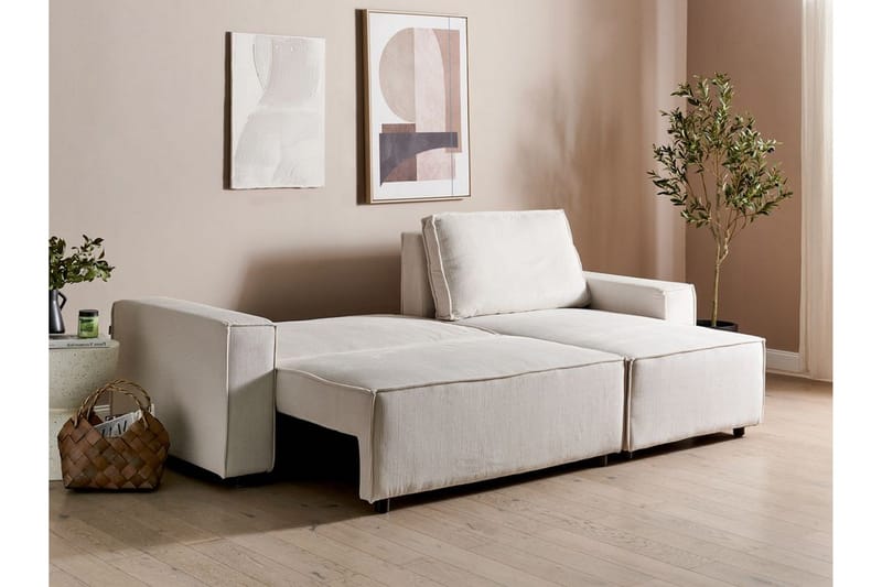 Dyshawn Hörnbäddsoffa 2-sits - Vit/Svart - Möbler - Vardagsrum - Bäddsoffor