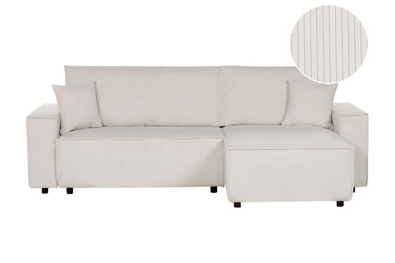 Dyshawn Hörnbäddsoffa 2-sits - Vit/Svart - Möbler - Vardagsrum - Bäddsoffor