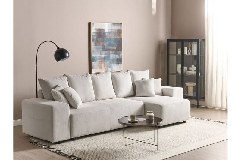 Dysis Hörnbäddsoffa 3-sits - Beige/Svart - Möbler - Vardagsrum - Bäddsoffor - Hörnbäddsoffa