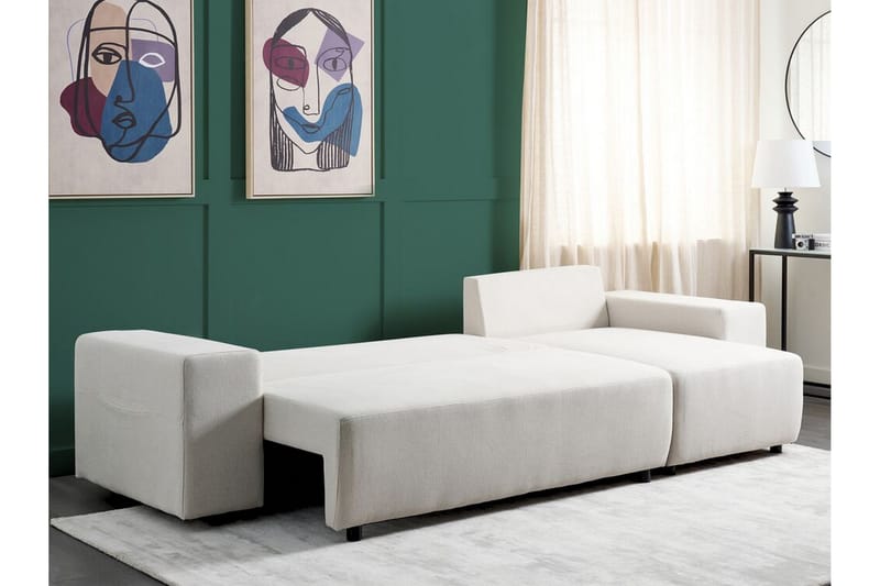 Dysis Hörnbäddsoffa 3-sits - Beige/Svart - Möbler - Vardagsrum - Bäddsoffor - Hörnbäddsoffa