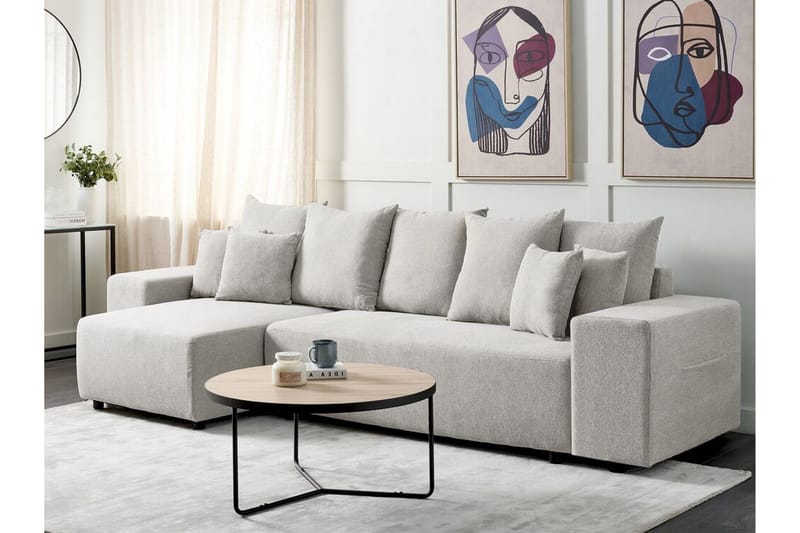 Dysis Hörnbäddsoffa 3-sits - Grå/Svart - Möbler - Vardagsrum - Bäddsoffor - Hörnbäddsoffa