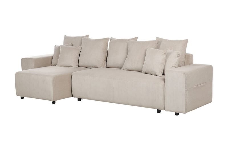 Dysis Hörnbäddsoffa 3-sits - Taupe/Svart - Möbler - Vardagsrum - Bäddsoffor - Hörnbäddsoffa