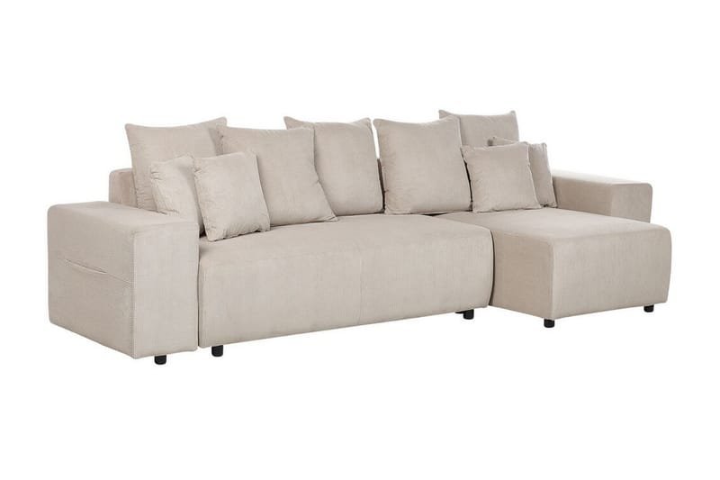 Dysis Hörnbäddsoffa 3-sits - Taupe/Svart - Möbler - Vardagsrum - Bäddsoffor - Hörnbäddsoffa