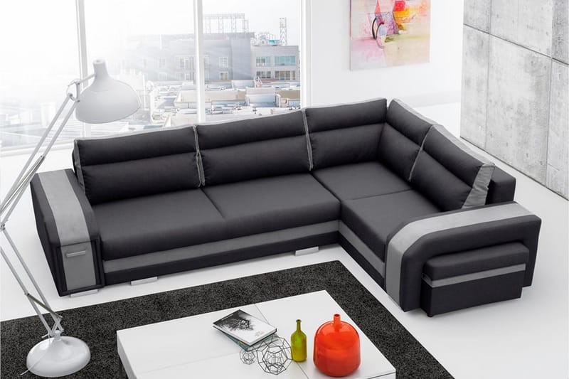 EASTERLY 4-sits Bäddsoffa Universal - Svart - Möbler - Vardagsrum - Bäddsoffor - Hörnbäddsoffa