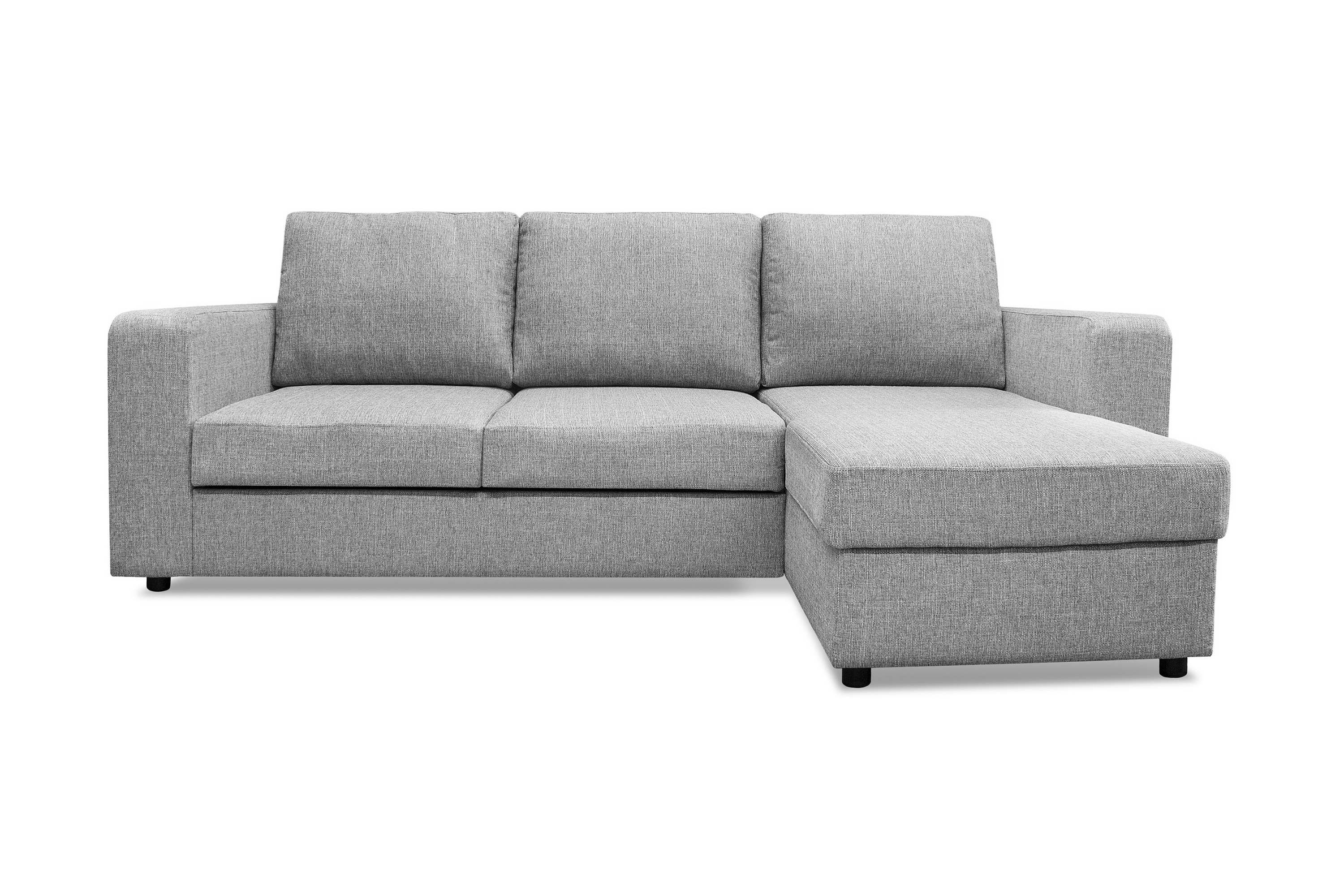 edmonds bäddsoffa 3-sits med divan vändbar ljusgrå -