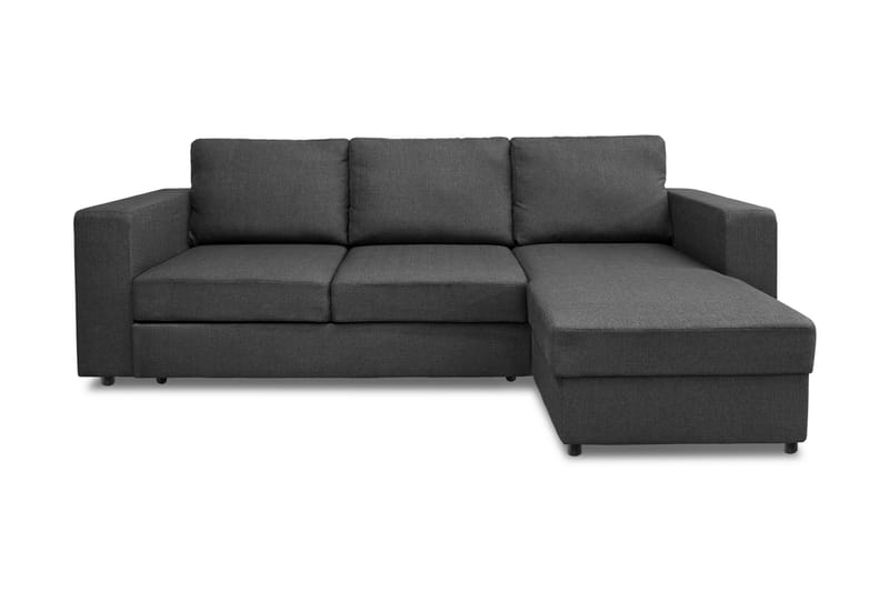 EDMONDS Bäddsoffa 3-sits med Divan Vändbar Mörkgrå - Bäddsoffor - Bäddsoffa divan