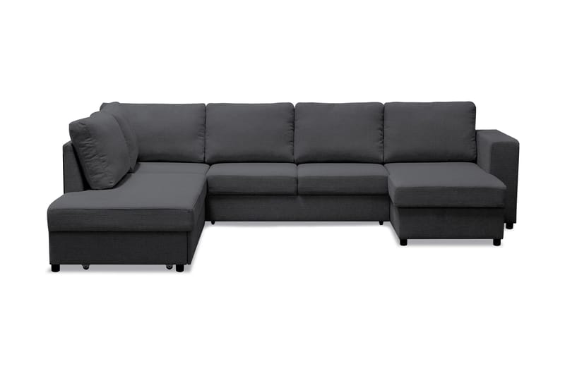 EDMONDS U-bäddsoffa med Divan Höger Mörkgrå - Möbler - Vardagsrum - Bäddsoffor - U bäddsoffa