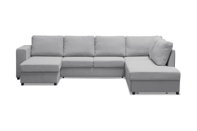 EDMONDS U-bäddsoffa med Divan Vänster Ljusgrå - Möbler - Vardagsrum - Bäddsoffor - U bäddsoffa