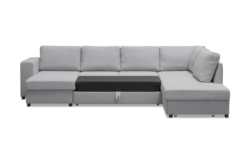 EDMONDS U-bäddsoffa med Divan Vänster Ljusgrå - Möbler - Vardagsrum - Bäddsoffor - U bäddsoffa