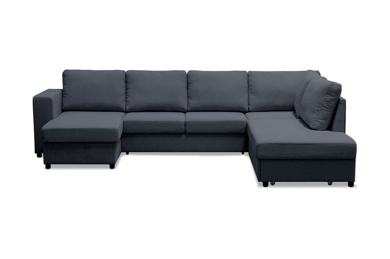 EDMONDS U-bäddsoffa med Divan Vänster Mörkgrå - Möbler - Vardagsrum - Bäddsoffor - U bäddsoffa