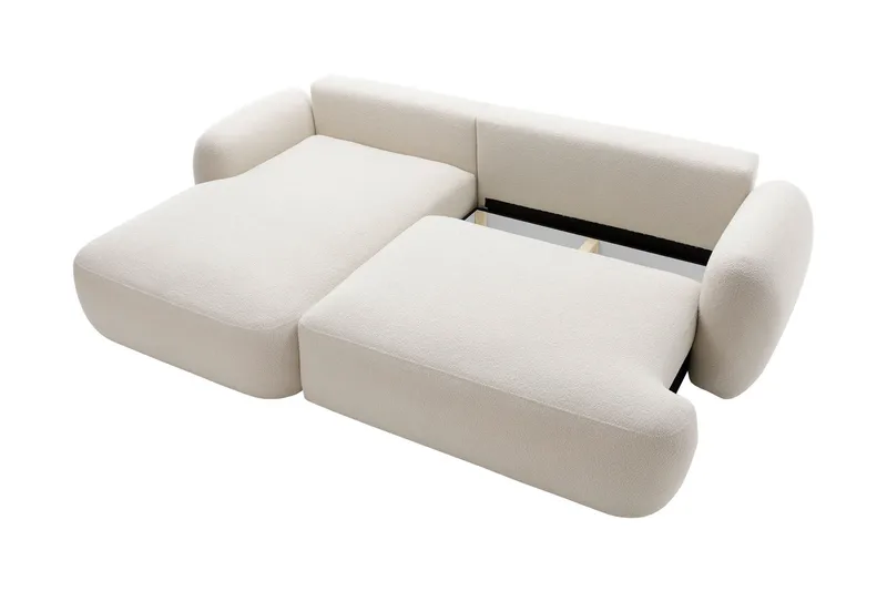 Efrem Bäddsoffa med Divan 3-sits i Bouclé - Beige - Möbler - Vardagsrum - Bäddsoffor
