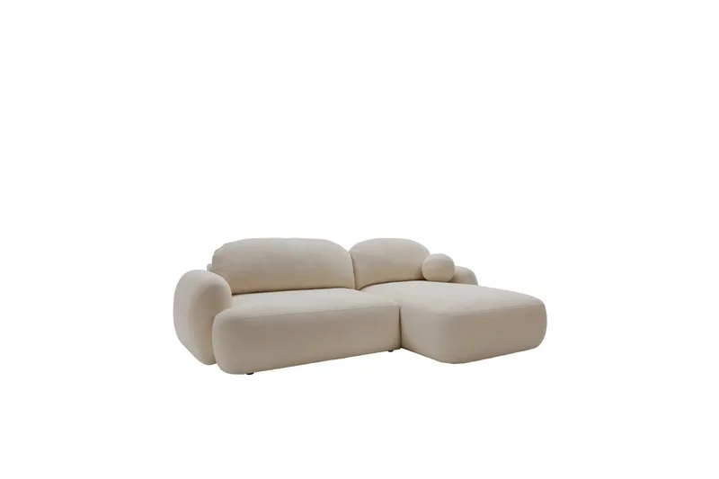 Efrem Bäddsoffa med Divan 3-sits i Bouclé, Beige