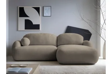 Efrem Bäddsoffa med Divan 3-sits i Bouclé - Brun - Möbler - Vardagsrum - Bäddsoffor