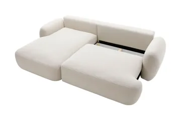 Efrem Bäddsoffa med Divan 3-sits i Bouclé - Ljusgrå - Möbler - Vardagsrum - Bäddsoffor