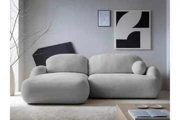 Efrem Bäddsoffa med Divan 3-sits i Bouclé - Ljusgrå - Möbler - Vardagsrum - Bäddsoffor