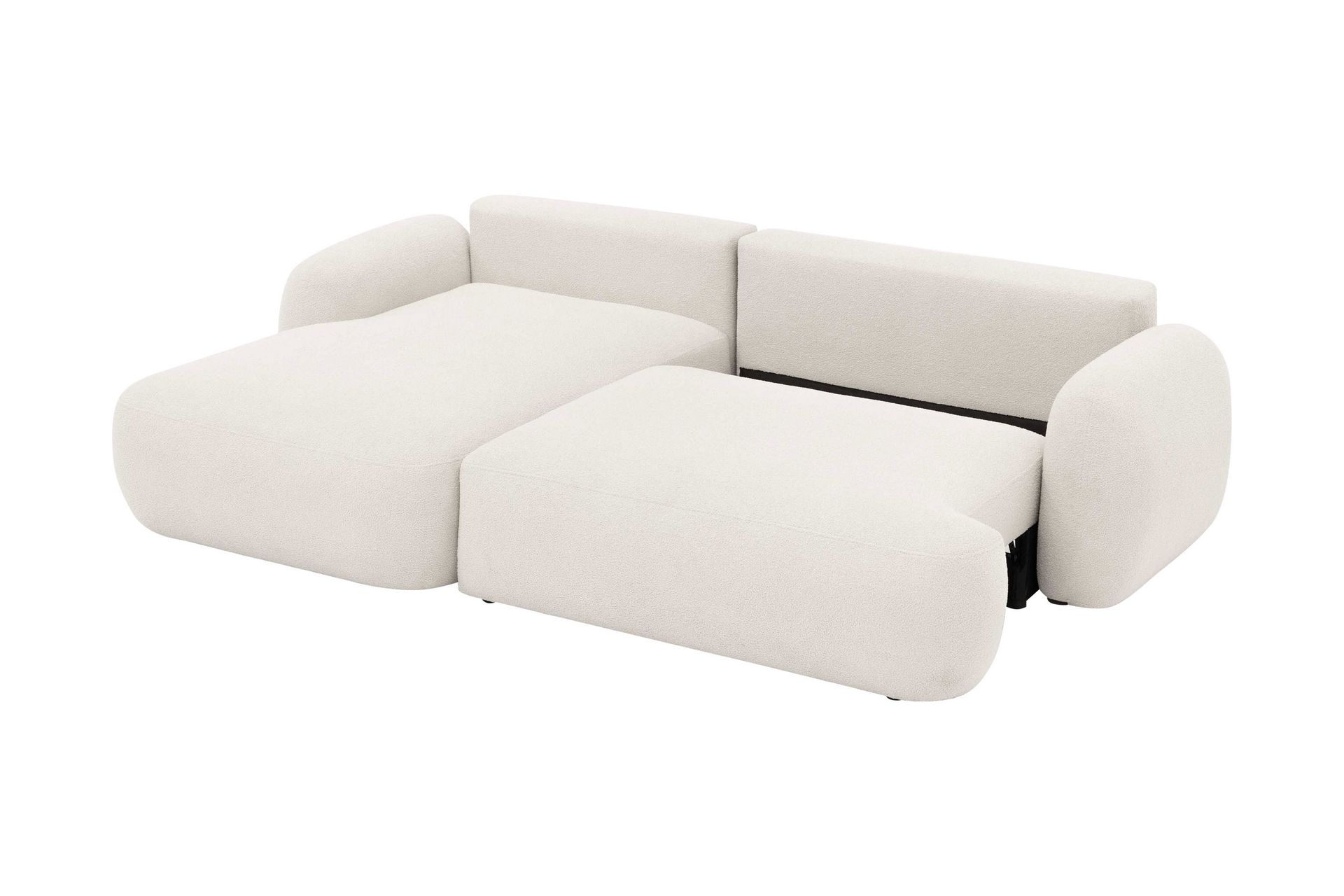 Efrem Bäddsoffa med Divan 3-sits i Bouclé - Mörkgrå - Möbler - Vardagsrum - Bäddsoffor