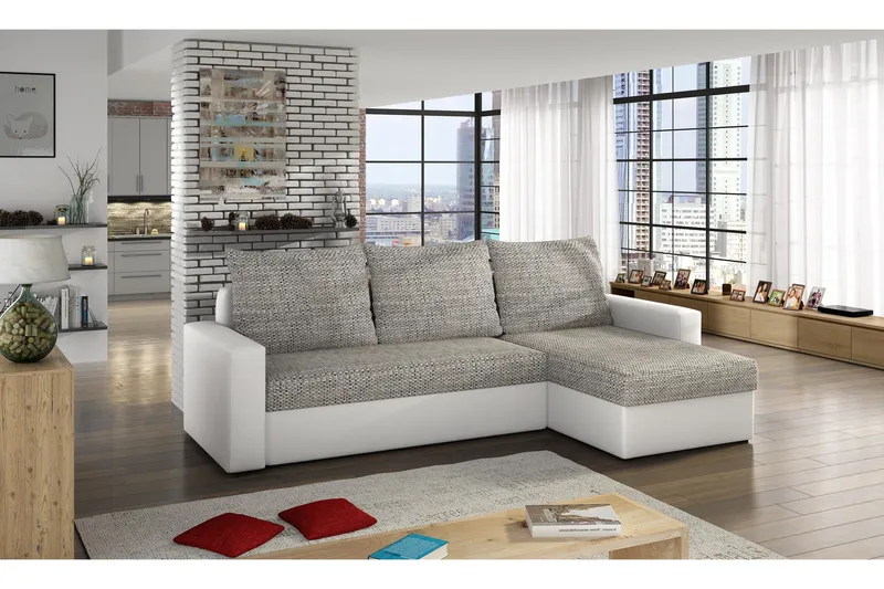 Eguino Bäddsoffa, Grå/Vit