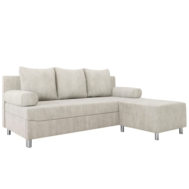 Eifion 3-sits Bäddsoffa med divan Högervänd, ljusbeige