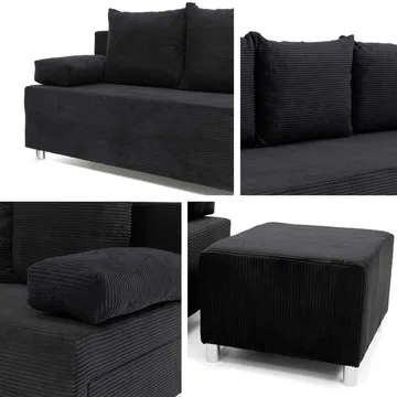 Eifion 3-sits Bäddsoffa med divan Högervänd - ljusbeige - Möbler - Vardagsrum - Bäddsoffor
