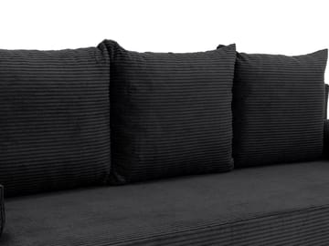 Eifion 3-sits Bäddsoffa med divan Högervänd - svart - Möbler - Vardagsrum - Bäddsoffor