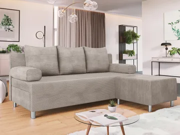 Eifion 3-sits Bäddsoffa med fotpall och förvaring - Möbler - Vardagsrum - Bäddsoffor