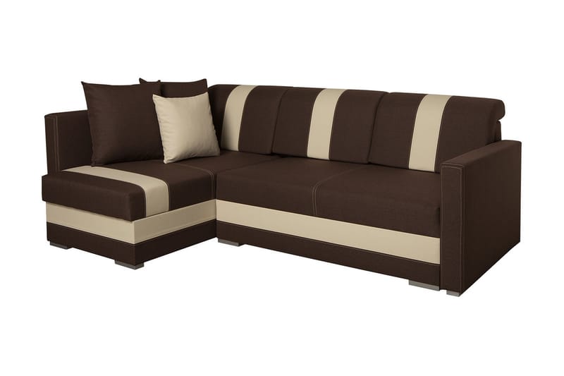 ELANDRINA 4-sits Bäddsoffa - Brun - Möbler - Vardagsrum - Bäddsoffor