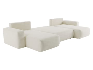 Elvior 5-sits U-formad bäddsoffa med dubbeldivan - grå - Möbler - Vardagsrum - Bäddsoffor - Hörnbäddsoffa