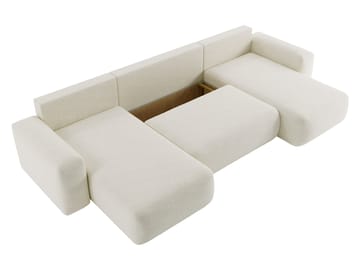 Elvior 5-sits U-formad bäddsoffa med dubbeldivan - grå - Möbler - Vardagsrum - Bäddsoffor - Hörnbäddsoffa