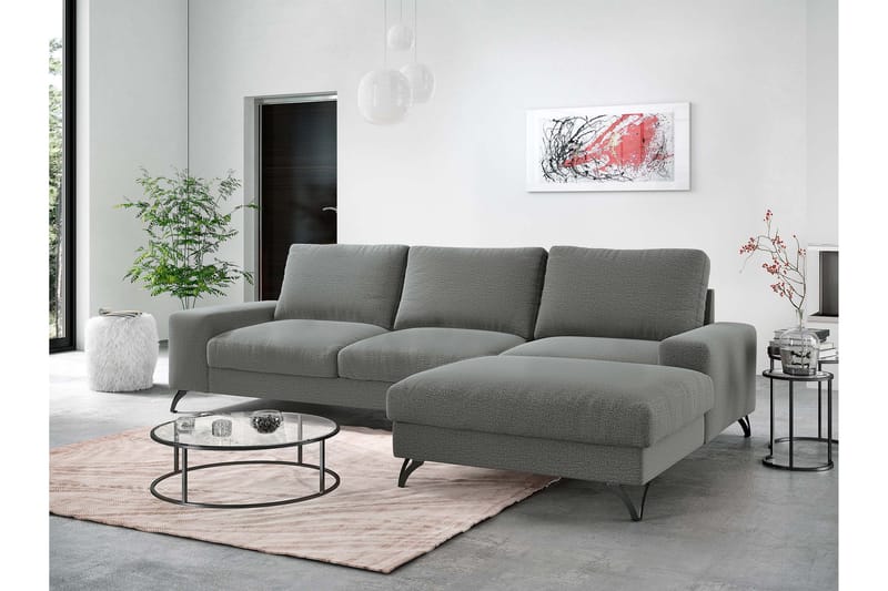 Emet Bäddsoffa med Divan 3-sits - Vit - Möbler - Vardagsrum - Bäddsoffor