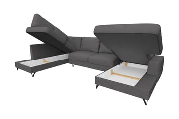Emet Bäddsoffa med Divan och Schäslong 5-sits - Beige - Möbler - Vardagsrum - Bäddsoffor - U bäddsoffa