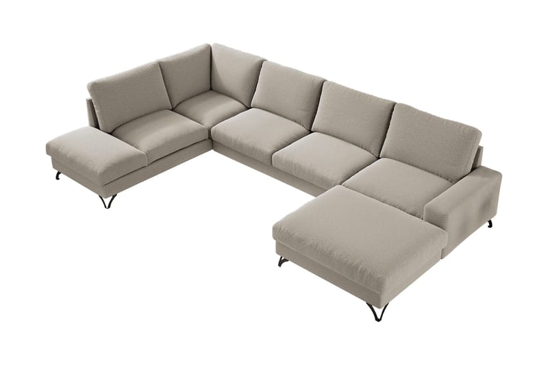 Emet Bäddsoffa med Divan och Schäslong 5-sits, Vit