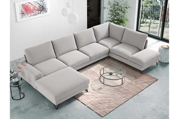 Emet Bäddsoffa med Divan och Schäslong 5-sits - Vit - Möbler - Vardagsrum - Bäddsoffor - U bäddsoffa
