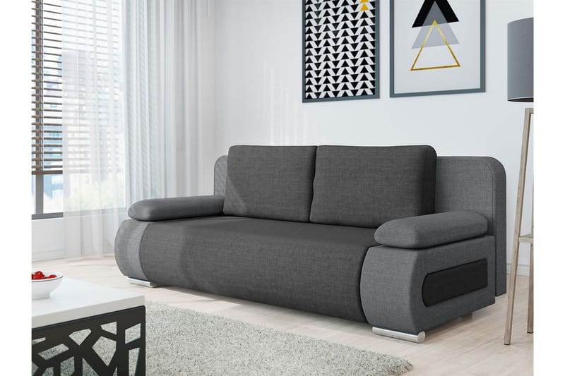 EMMA Bäddsoffa 200x94x76 cm - Grå - Möbler - Vardagsrum - Bäddsoffor
