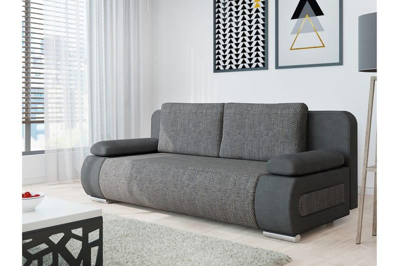 EMMA Bäddsoffa 200x94x76 cm - Grå - Möbler - Vardagsrum - Bäddsoffor