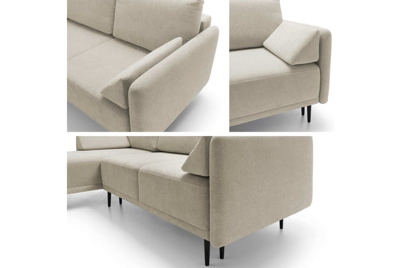 Enaya Bäddsoffa m. Divan 3-sits - Beige - Möbler - Vardagsrum - Bäddsoffor