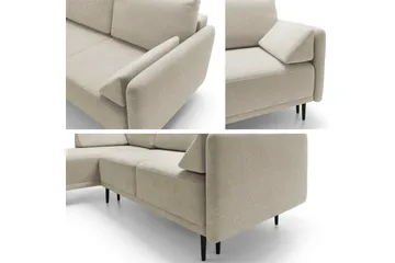 Enaya Bäddsoffa m. Divan 3-sits - Grå - Möbler - Vardagsrum - Bäddsoffor