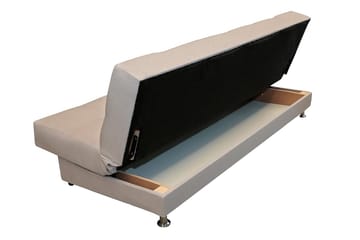 Enduro 3-sits Rektangulär Bäddsoffa 120x195 cm med Förvaring i Tyg - Grå - Möbler - Vardagsrum - Bäddsoffor