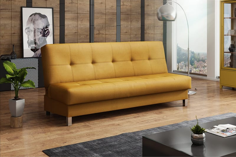 Enduro Bäddsoffa 195x85x90 cm - Gul - Möbler - Vardagsrum - Bäddsoffor