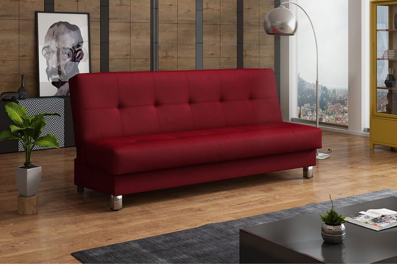 Enduro Bäddsoffa 195x85x90 cm - Röd - Möbler - Vardagsrum - Bäddsoffor